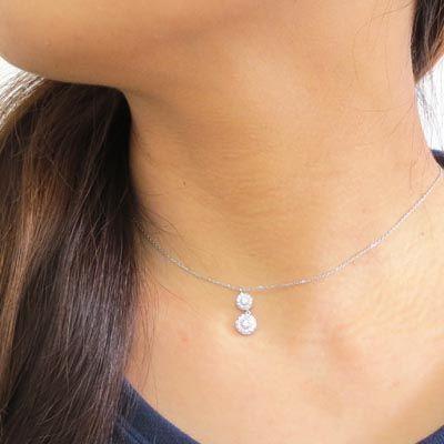 ネックレス ダイヤモンド ゴールド 18k ペンダント ミル 18金揺れる 誕生日 プレゼント 父の日の画像