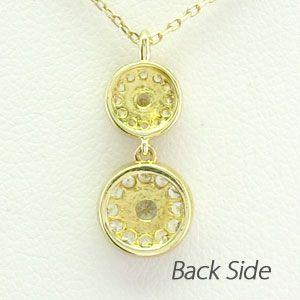 ダイヤモンド ネックレス レディース ゴールド 18k ペンダント ミル 18金揺れる 誕生日 プレゼント 父の日の画像