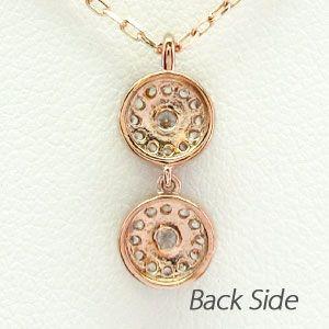 ダイヤモンド ネックレス レディース ゴールド 18k ペンダント ミル 18金揺れる 誕生日 プレゼント 父の日の画像