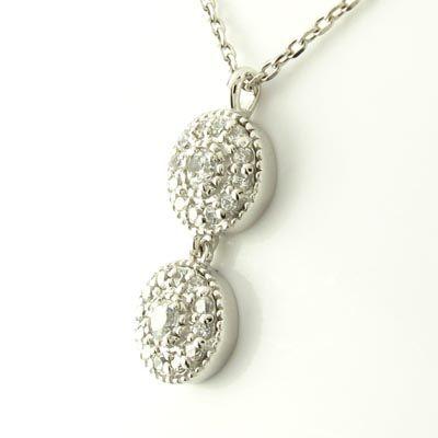 ネックレス ダイヤモンド ゴールド 18k ペンダント ミル 18金揺れる 誕生日 プレゼント 父の日の画像