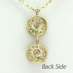 ダイヤモンド ネックレス レディース ゴールド 18k ペンダント ミル 18金揺れる 誕生日 プレゼント 父の日の画像