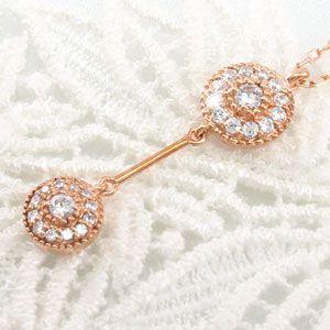 ダイヤモンド ネックレス レディース ゴールド 18k ペンダント アンティーク ミル 18金 k18 PG揺れる 誕生日 プレゼント 母の日 爆買 |  | 01