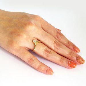 リング 指輪 レディース ダイヤモンド ゴールド 18k V字 Vライン 18金 k18 YG 父の日の画像