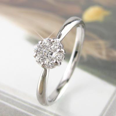 リング 指輪 レディース ゴールド 18k ダイヤモンド フラワー k18 父の日の画像