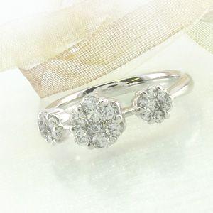 リング 指輪 レディース ダイヤモンド ミステリー フラワー プラチナ 900 0.50ct 父の日の画像