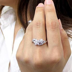 リング 指輪 レディース ゴールド 10k ダイヤモンド フラワー 10金 K10 0.50ｃｔ 父の日の画像