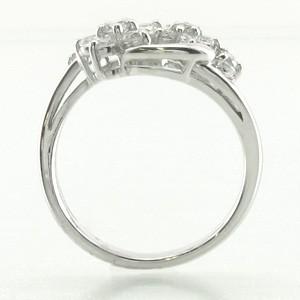 リング 指輪 レディース ゴールド 10k ダイヤモンド フラワー 10金 K10 0.50ｃｔ 父の日の画像