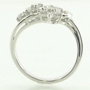 リング 指輪 レディース ゴールド 10k ダイヤモンド フラワー 10金 K10 0.50ｃｔ 父の日の画像