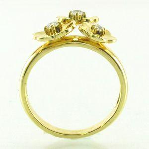 ダイヤモンド 指輪 ゴールド 18k フラワー ピンキー リング18金 k18 父の日の画像