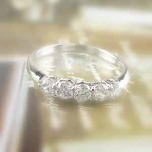 エタニティリング ダイヤモンド ゴールド 指輪 10k ハーフ 10金 K10 0.50ct 父の日の画像