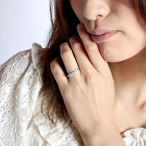 エタニティリング ダイヤモンド ゴールド 指輪 10k ハーフ 10金 K10 0.50ct 父の日の画像