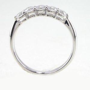 エタニティリング ダイヤモンド ハーフ 指輪 5石 プラチナ 900 SIクラス 0.50ct 父の日の画像