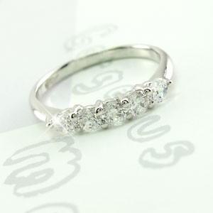 エタニティリング ダイヤモンド ゴールド 指輪 10k ハーフ 10金 K10 0.50ct 父の日の画像