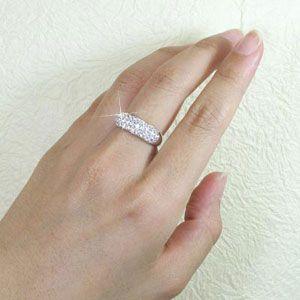 パヴェリング 指輪 レディース ダイヤモンド 1.00ct プラチナ 900 父の 