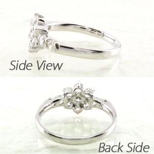 リング 指輪 レディース ゴールド 10k ダイヤモンド フラワー 10金 K10 0.70ct 父の日の画像