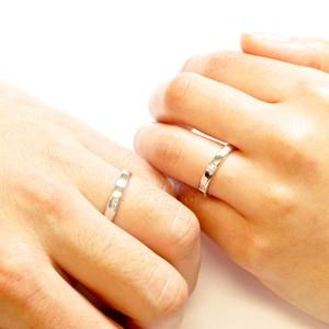 ペアリング ゴールド 10k ダイヤモンド 指輪 マリッジ 結婚 K10 父の日の画像