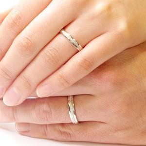 ペアリング ゴールド 10k ダイヤモンド 指輪 結婚 マリッジ アンティーク ミル K10 父の日の画像