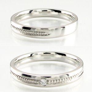 ダイヤモンドリング アンティーク ミル プラチナ 900 マリッジ結婚指輪 父の日の画像