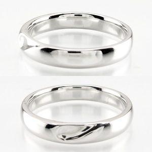 ハート リング メンズ 指輪 マリッジ ハート 結婚 甲丸 地金 プラチナ 900 父の日の画像