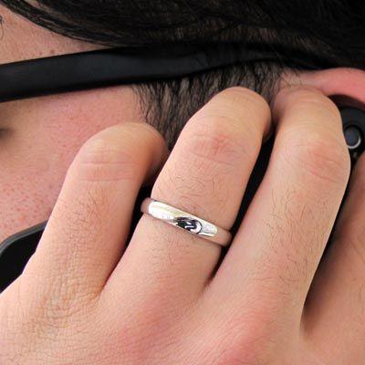 ハート リング メンズ 指輪 マリッジ ハート 結婚 甲丸 地金 プラチナ 900 父の日の画像