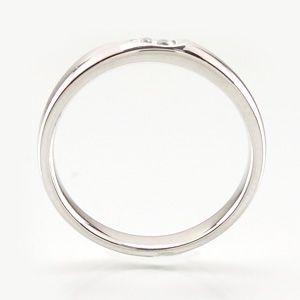 ダイヤモンドリング 甲丸 ハート 地金 プラチナ 900 マリッジ結婚指輪 父の日の画像