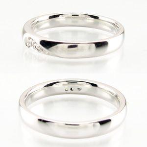 ダイヤモンドリング 甲丸 ハート 地金 プラチナ 900 マリッジ結婚指輪 父の日の画像