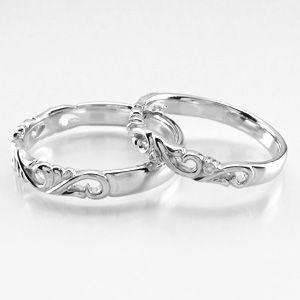 ペアリング プラチナ 900 ダイヤモンド 指輪 マリッジ 結婚 透かし