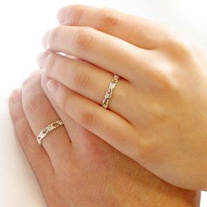 ペアリング プラチナ 900 ダイヤモンド 指輪 マリッジ 結婚 透かし