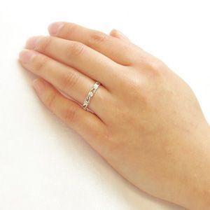 ダイヤモンド ゴールド 18k 透かし アラベスク k18 マリッジ リング結婚指輪 父の日の画像