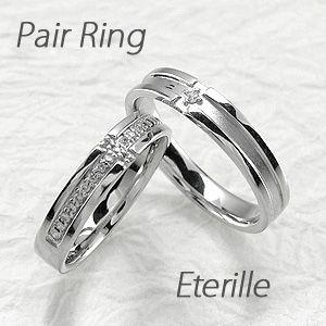 ペアリング ゴールド 18k ダイヤモンド 指輪 結婚 マリッジ クロス 十字架 k18 父の日