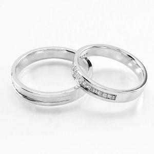 ペアリング ゴールド 18k ダイヤモンド 指輪 結婚 マリッジ クロス 十字架 k18 父の日_2