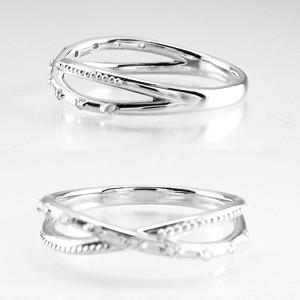 リング 指輪 ゴールド 10k ダイヤモンド アンティーク ミル クロス K10 マリッジ結婚 レディース 父の日の画像