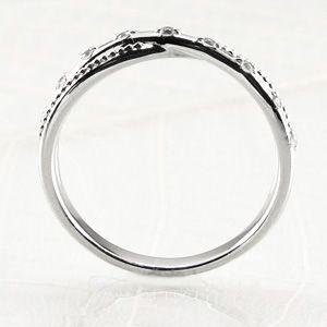 リング 指輪 ゴールド 18k ダイヤモンド アンティーク ミル クロス k18 マリッジ結婚 レディース 父の日の画像