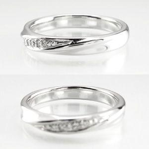リング ゴールド 18k ダイヤモンド ツイスト ひねり k18 マリッジ結婚指輪 レディース 父の日の画像