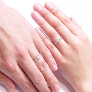 ペアリング プラチナ 900 ダイヤモンド 指輪 マリッジ 結婚 アンティーク 父の日の画像