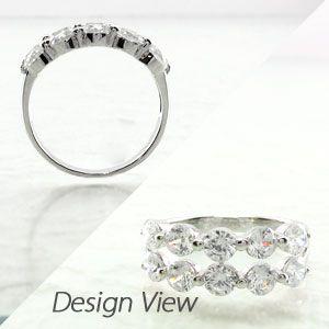 yuki♡様1カラット 2連 天然ダイヤモンドリング プラチナ900