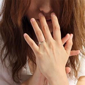 リング 指輪 レディース ダイヤモンド ゴールド 18k ダイヤ スイート 10 カーブ スレンダー 父の日の画像