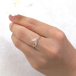 リング 指輪 レディース ダイヤモンド ゴールド 18k ダイヤ スイート 10 フラワー スレンダー 父の日の画像