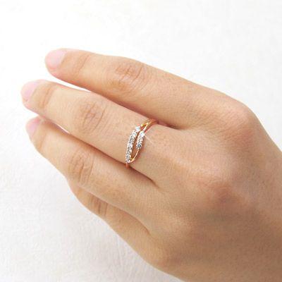 リング 指輪 レディース ダイヤモンド ゴールド 18k スイート10 k18 PG 記念日 父の日の画像