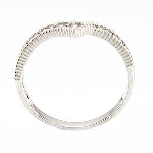 パヴェリング 指輪 レディース ダイヤモンド V字 アンティーク ミル フラワー 透かし プラチナ 900 バレンタイン |  | 04