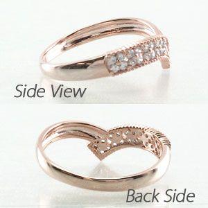 【ラスト1点】 パヴェリング レディース ダイヤモンド ゴールド 18k V字 アンティーク ミル フラワー 透かし 【KU7532220266】(26481円)