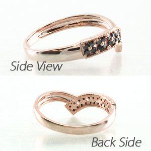 ブラックダイヤモンド リング 指輪 ゴールド 18k アンティーク ミル フラワー 透かし パヴェ ブラック 父の日の画像