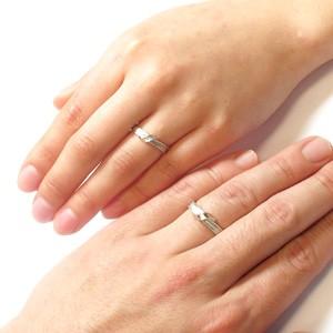 ペアリング ゴールド 10k ダイヤモンド 指輪 結婚 マリッジ リボン ミル 父の日の画像