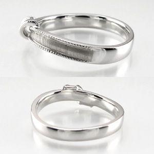 リング メンズ 指輪 マリッジ 結婚 リボン ミル ツヤ消し マット プラチナ 900 父の日の画像