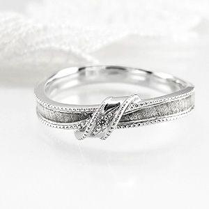ダイヤモンド リング 指輪 ゴールド 18k リボン ミル k18 マリッジ 結婚 父の日の画像