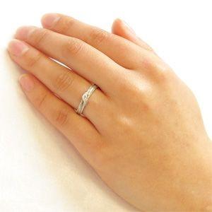 ダイヤモンド リング 指輪 イエローゴールド 18k リボン ミル k18 マリッジ 結婚 父の日の画像