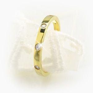 ダイヤモンド リング 指輪 ゴールド 18k ストレート 平 k18 YG0.10ct 父の日の画像