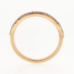 エタニティリング ダイヤモンド ゴールド 指輪 18k ハーフ k18 父の日の画像