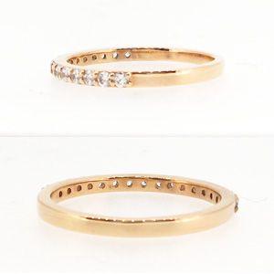 エタニティリング ダイヤモンド ゴールド 指輪 18k ハーフ k18 父の日の画像