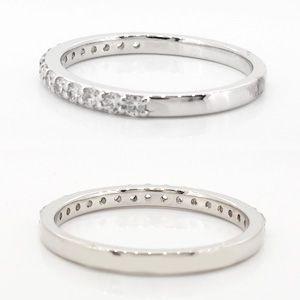 エタニティリング ダイヤモンド ゴールド 指輪 18k ハーフ k18 父の日の画像